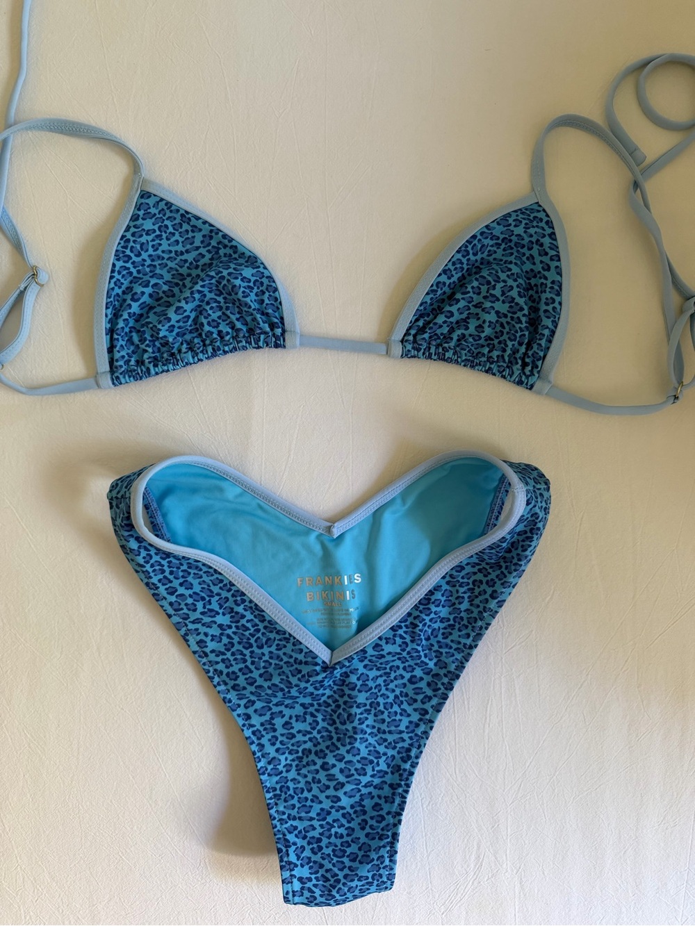 Frankie’s bikinis blue leopard bikini